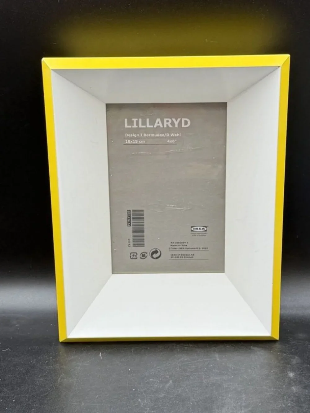 IKEA Picture Frame White Yellow Wood 4